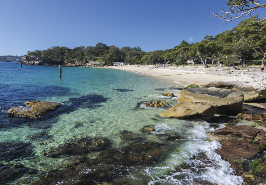 Nielsen Park, Vaucluse, clear water over sandstone rock shelves